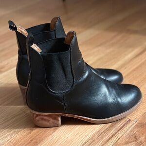 Black Faux Leather Ankle Boots EUR‎ 38